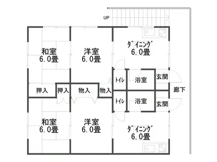 アネックス東根B(2DK/1階)の間取り写真