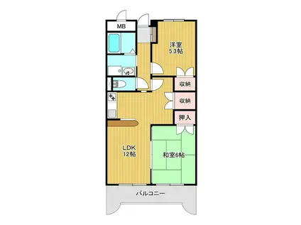 レジデンス名倉(2LDK/3階)の間取り写真