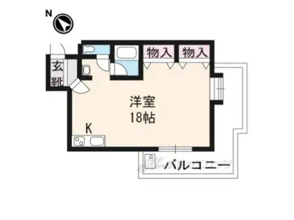 メゾン寿(ワンルーム/4階)の間取り写真
