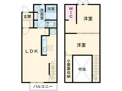 高田アパート(2LDK/1階)の間取り写真