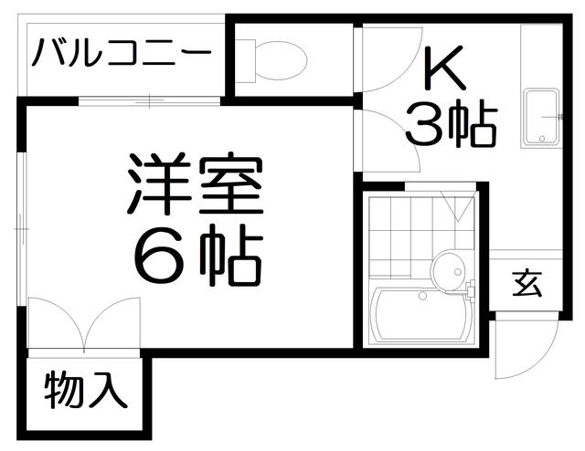 フローラルヴィラ(1K/4階)の間取り写真
