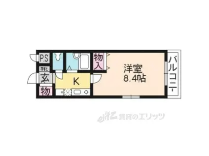 KYOマンション(1K/3階)の間取り写真