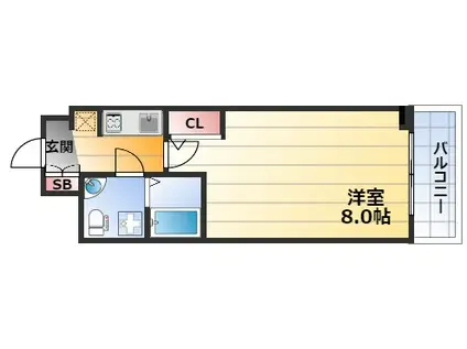 セスト新大阪(1K/10階)の間取り写真