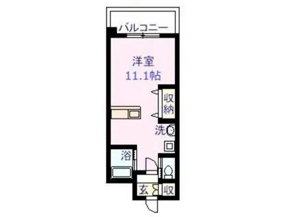 BBS古賀駅前(ワンルーム/7階)の間取り写真