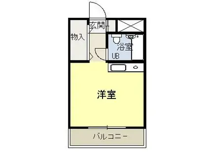 ヒューマンアカデミーハウジングII(ワンルーム/2階)の間取り写真