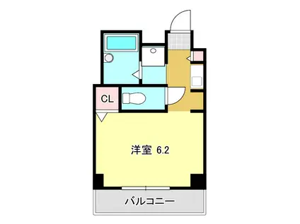 フィネス三園(1K/3階)の間取り写真