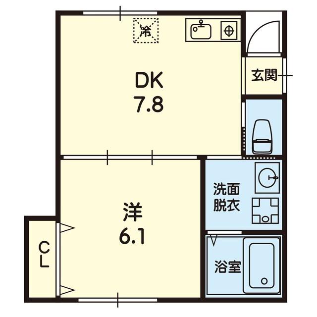 ZIN005(1DK/1階)の間取り写真