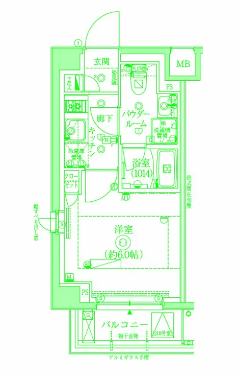 クレイシア横浜ヴェール 1階階 間取り