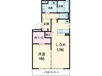 エクラシオールU(1LDK/3階)の間取り写真