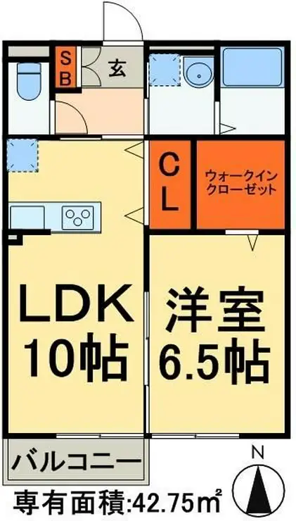 ヴィラ・エルメゾン 2階階 間取り