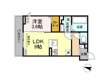 グリシーナヴァッレ(1LDK/1階)の間取り写真