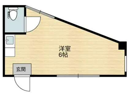衛藤ハイツ(ワンルーム/2階)の間取り写真