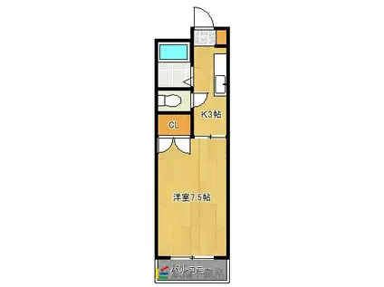 エトランゼ4(1K/2階)の間取り写真