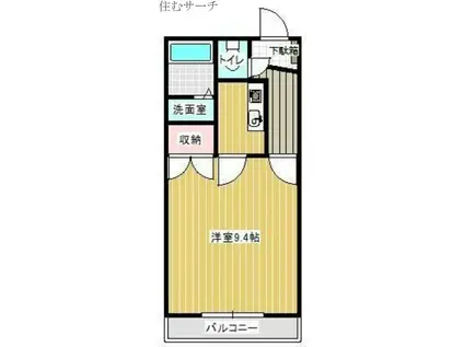 セントラルヒルズ二番館(1K/2階)の間取り写真