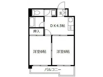 フラワービル県庁前(2DK/7階)の間取り写真