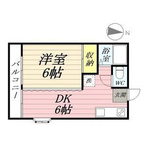 第3磯部コーポB棟(1DK/3階)の間取り写真