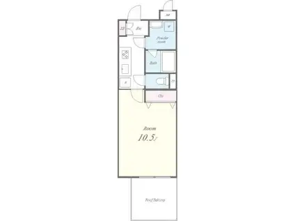 ROOTS SHIBUYA HONMACHI(1K/5階)の間取り写真