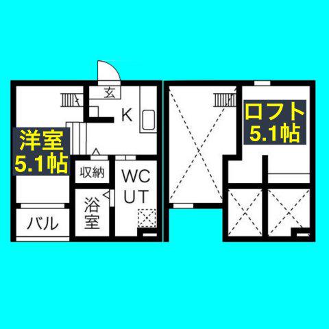 M.Kオリオン名古屋(1K/1階)の間取り写真