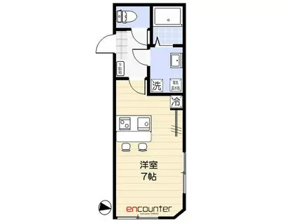 アリエル関町北(ワンルーム/4階)の間取り写真