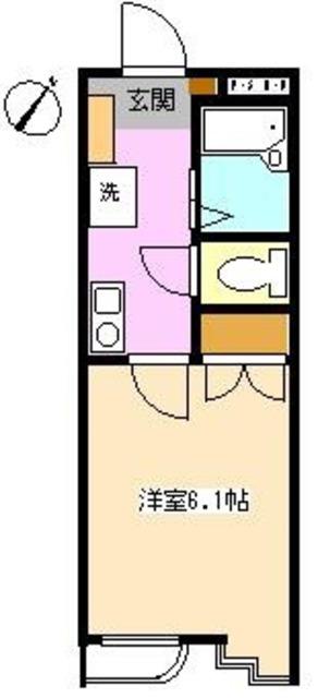 第2小林ビル(1K/3階)の間取り写真