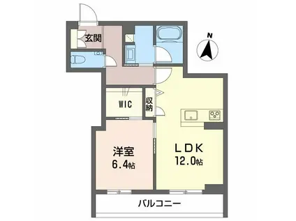 マグノリア上杉(1LDK/2階)の間取り写真
