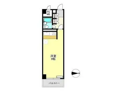 ライオンズマンション中央(ワンルーム/7階)の間取り写真