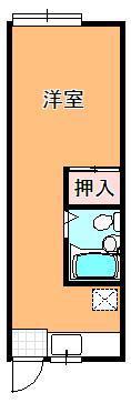 モデコ桐生(ワンルーム/2階)の間取り写真