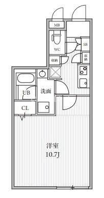 THE PALMS大島(1K/2階)の間取り写真
