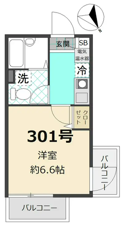 コンフォート由比ヶ浜 3階階 間取り