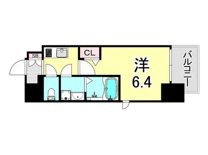 フォーリアライズ尼崎エラン(1K/2階)の間取り写真