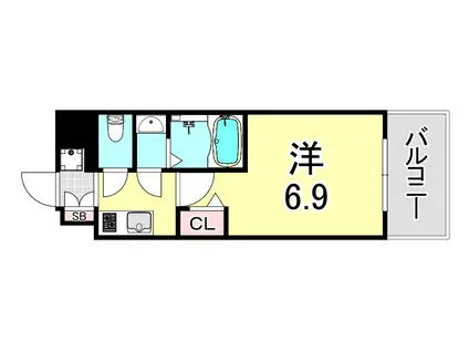フォーリアライズ尼崎エラン(1K/5階)の間取り写真
