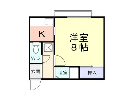 メゾン・ド・Y(1K/1階)の間取り写真