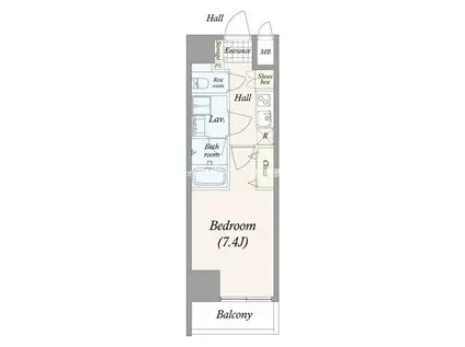 GRAN PASEO上野(1K/4階)の間取り写真