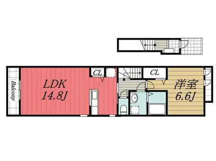ブリーズ・K 壱番館(1LDK/2階)の間取り写真