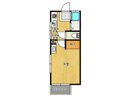 SAL愛宕(1K/2階)の間取り写真