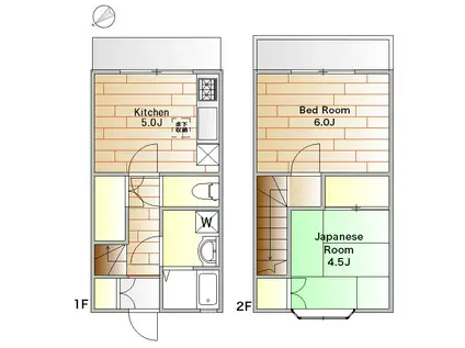 第一広幸ハイツ(2K/1階)の間取り写真