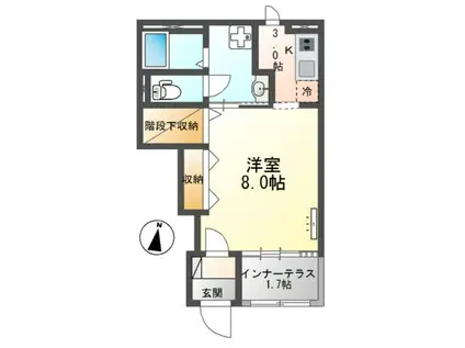 SERENO K (1K/1階)の間取り写真