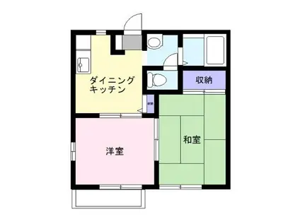 ヴェルドミール本郷(2DK/1階)の間取り写真