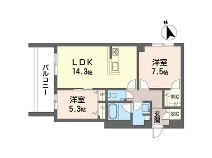 ピン シャン(2LDK/2階)の間取り写真