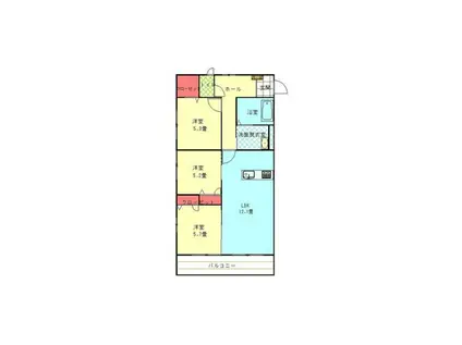 レトア公園通(3LDK/1階)の間取り写真