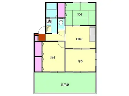 メゾン・ラスティング(3DK/1階)の間取り写真