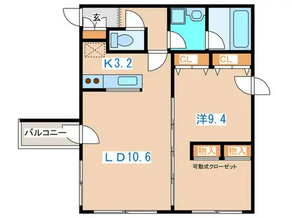 PURE STAGE MARUYAMA(1LDK/1階)の間取り写真