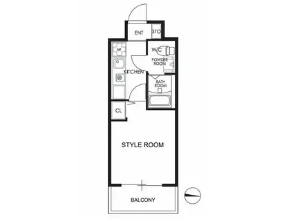 カレススタイル多摩川(1K/2階)の間取り写真