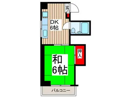 セントメアリー志村坂上(1DK/5階)の間取り写真