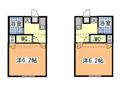 モジュール国見(1K/1階)の間取り写真