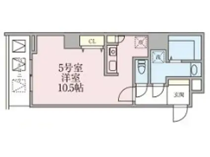 フェリーチェ豊玉北(ワンルーム/3階)の間取り写真