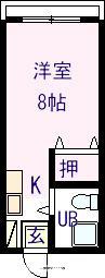 S HEIGHTS(ワンルーム/2階)の間取り写真