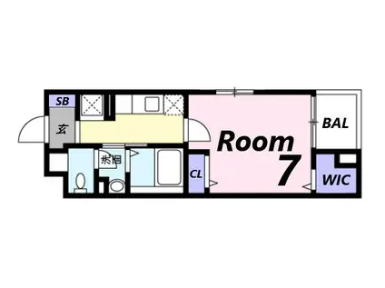 パティオ(1K/4階)の間取り写真