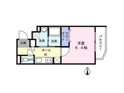 LUMIERA NAGAMACHI(1K/2階)の間取り写真