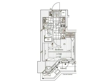 ガリシア代々木(1K/9階)の間取り写真